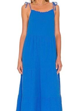Rails Cobalt Blue Tie-Shoulder Maxi Dress